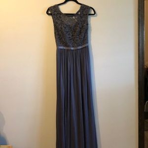 Dark grey prom dress